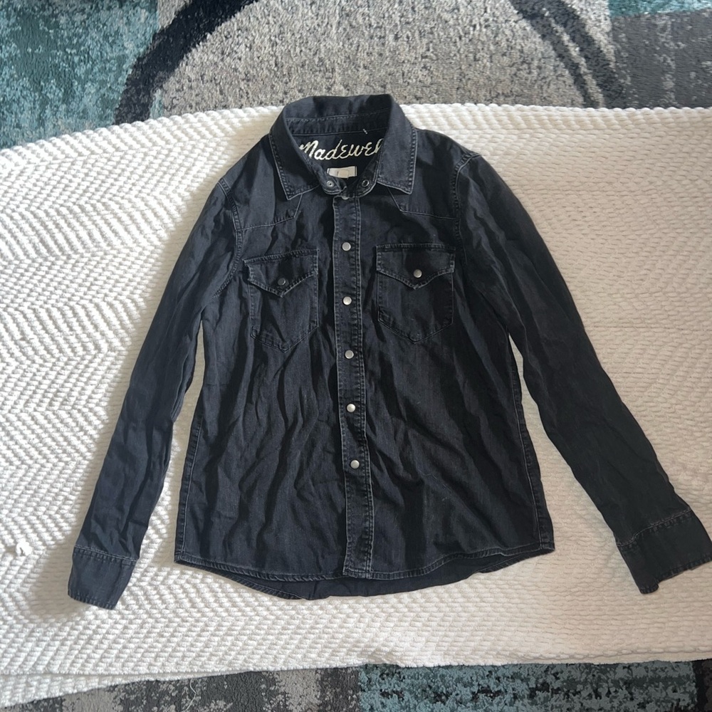 Madewell Charcoal Button-Up Shirt